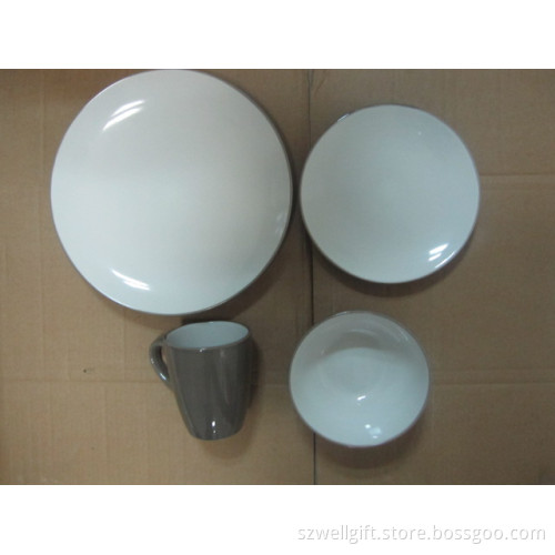 16PCS Ceramic Solid Color Stoneware Dinner Set